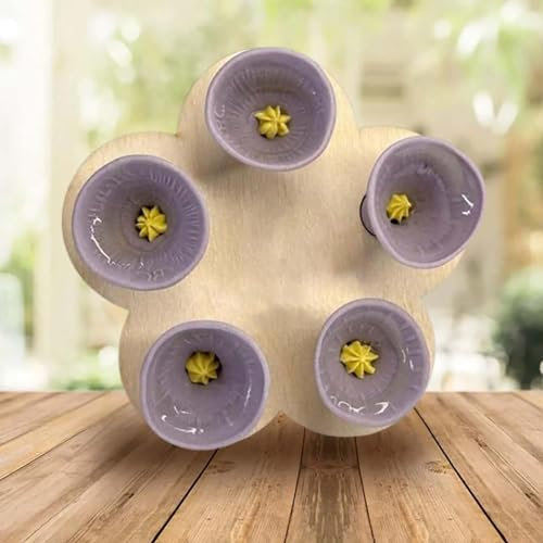 Vacclo 1Pack Colorful Bee Insect Drinking Cup - Bee Cups for Thirsty Bees Garden - Bee Feeder - Provide Safe Drinking Spots for Bees - Collects A Teaspoon of Water for Bees (Purple)