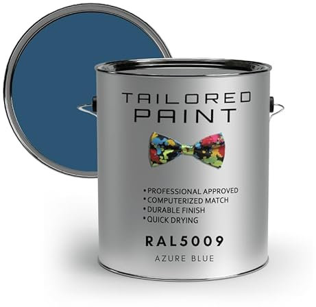 Tailored Paint uPVC Window & Door 1K Paint Brush or Spray On - Matt Finish - RAL5009, Azure Blue - 100ml Tin