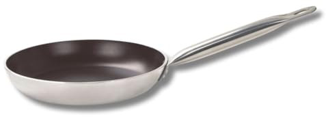 ELO 5162826 Bratpfanne aus Edelstahl, Aluminium-Pfanne, 28 cm, Bratpfanne mit Antihaftbeschichtung, geeignet für alle Herdarten, Aluminium, Edelstahl, Grau, Schwarz, 28 cm