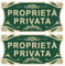Cartello Proprietà Privata 30 x 15 cm Cartelli Proprieta Privata, In Alluminio Impermeabile Antiruggine Resistenza Allo Sbiadimento, Facile Da Montare, Uso interno ed esterno, 2pz