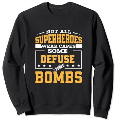 Nicht alle Superhelden tragen Umhänge. Lustiges Bombenentsorgungs-EOD Tech Sweatshirt