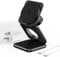 KU XIU X40Q Caricatore Wireless Magnetico Qi2 15W, Stazione di Ricarica Pieghevole 3-in-1 per iPhone 16/15/14/13/12, 5W per Apple Watch 10/9/Ultra/SE/8/7/6/5/4 - Nero