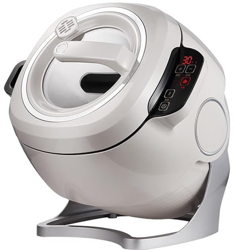 Dfdieratve Full Automatic Cooking Machine, Electric Meal Cooker Multifunctional Dishes Maker,Non-Stick Pan Stir-Fry Machine, Adjustable Speeds 360°Automatic Stir Fry Robot