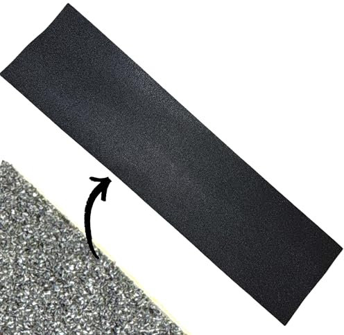 Fantic26 Stunt-Scooter Griptape Ersatz I Park I Kinder I Trick I Tret I Roller I Anti Rutsch Sandpapier 58,5cm I Passend für Decks bis 58,5cm x 15,5cm (HD Heavy Duty Schwarz)