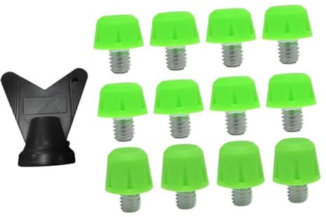 Colcolo 12x Tacos de fútbol con clavos para zapatos de fútbol de 8 mm y 11 mm para jugadores, tacos portátiles para zapatos de atletismo, tacos para zapatos, Verde