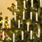 Lewondr Candela in Ferro Kerzen Weihnachtsbaum, Flackernd Flammenlos Clip Weihnachtsbeleuchtung mit Timer Fernbedienung & 4 Modi, Lichterkette Weihnachtsbaum Christbaumschmuck für Weihnachten - Weiß