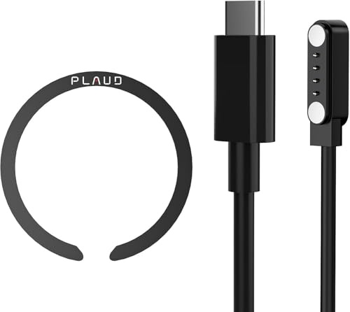 Plaud Type-C Adapter and Charging Cable Accessory Kit for Note Pro & Note | Accessory Kit Includes 2FT Magnetic USB Charging Cable, Magnetic Ring and USB Type-C Adapter for Plaud AI Voice Recorder