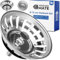 Kitchen sink strainer basket, Ø 79 mm, replacement for 125590, compatible with Blanco 3.5 drain sets from 1996 onwards, 18 slots strainer basket, 20 mm spigot with ball, Ø 7.8 mm pin