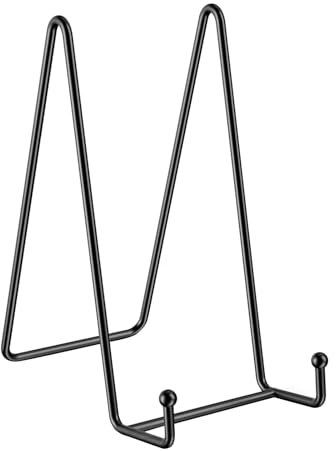Pixaro Black Iron Plate Holder Display Stand for Photos, Decorative Items, and Plates