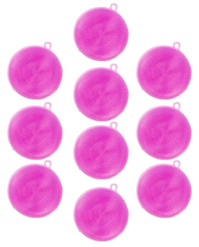 Silicone Dish Sponge, Reusable Dish Scrubber, Dishwasher Safe Wash Brush, Silicone Dishwashing Brush For Kitchen, Eco-Friendly Dish Sponge, 10X Silicone Dishwashing Brush, Reusable Silicone Dish Brush