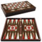 Efcom Backgammon – Tavla – Backgammon Holz – Hochwertiges Holzbrettspiel im eleganten Design – baggamon Spiel für Tavla Spieler – Perfekt als Back Gammon Spiel – Klassisches Brettspiel für 2 Spieler