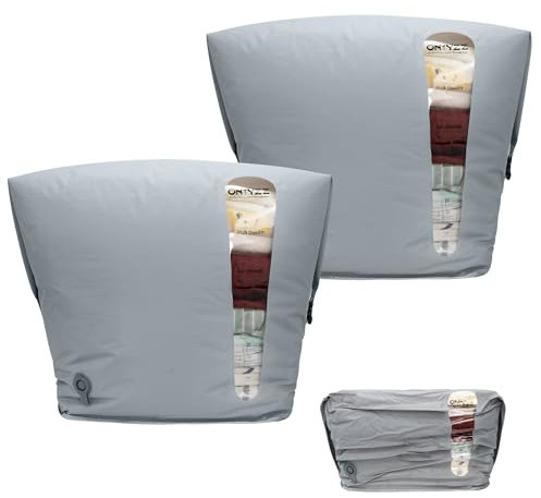 Sac Aspiration Sous Vide Vetement Voyage Extra Grand TPU Sac de Compression pour Couettes Couvertures Linge de Lit Réutilisable Peu Encombrant Aspirateur Sacs à Vêtements