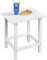 Soberine Tavolino da Giardino Quadrato per Esterno in HDPE, Tavolo da Balcone con Struttura a Doghe Portata 118 kg per Patio Bordo Piscina Spiaggia 45 x 35,5 x 45 cm Bianco