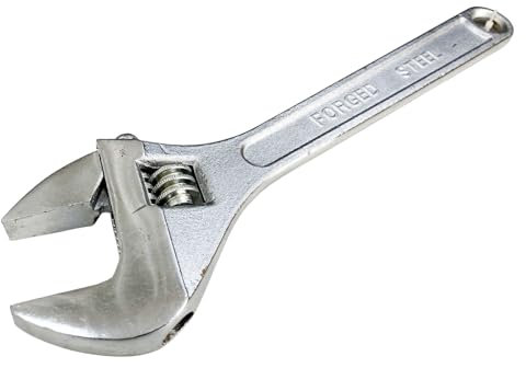 Tooltime 12 Adjustable Wrench | Heavy Duty 300mm Carbon Steel Shifting Spanner | 33mm Jaw Opening