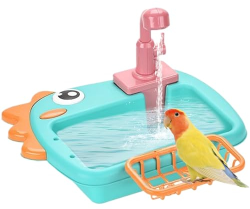 Automatische P-apageien-Badewanne Mit Wasserhahn | Vogel-Dusche & Trinknapf | rutschfeste Badewanne Für Sittiche/Kakadus