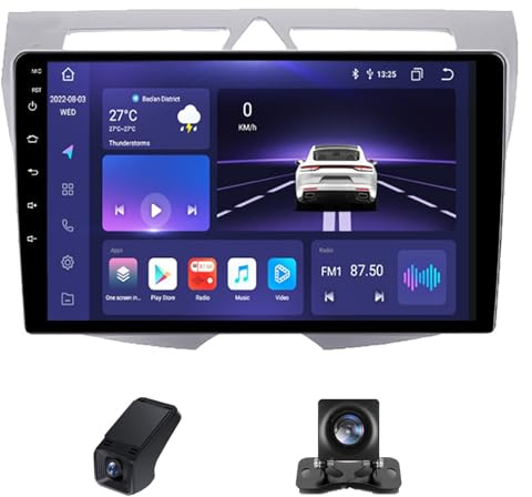 Autoradio Android pour Kia Morning Picanto 2007-2011- sans Fil Carplay & Android Auto - Stéréo Android 9 Pouces avec WiFi Navigation GPS FM Radio Bluetooth ADAS DVR+ Caméra de recul(X2)