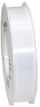 Präsent C.E. PATTBERG Geschenkband reinweiss, 91 Meter Ringelband 25 mm zum Basteln, Dekorieren & Verpacken von Geschenken zu jedem Anlass