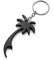 Komonee Palm Tree Black Keychain Bottle Opener Key Chain Metal Holiday Key Ring Novelty Keyring