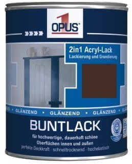OPUS1 Buntlack wv gl schokobraun 0,375L wasserverdünnbar