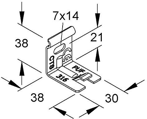 Gitterrinnen Wand- und Auslegerbefestig. NIEDAX GTWAB 50 FG