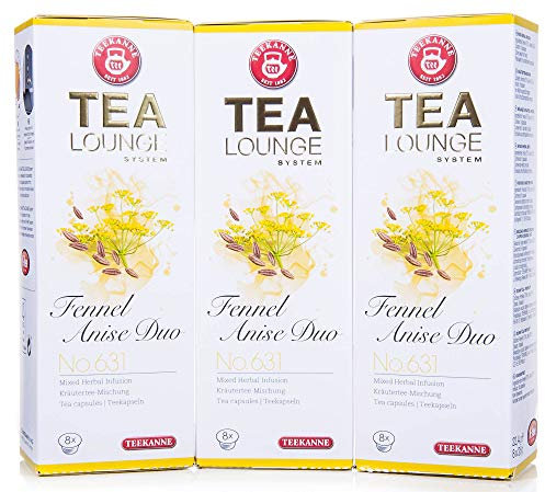 Teekanne Tealounge Kapseln - Fennel Anise Duo No. 631 Käutertee (3x8 Kapseln)