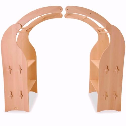 Spielständer für Kinder aus massiv Buchen Holz | 1021N | Multifunktional | Erweiterbar: Kaufladen Spielküche Theke Einkaufsladen Zubehör Küche Kinderküche Kaufmannsladen
