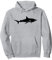 Black Shark | Cool Black Shark Silhouette | Ocean Shark Gift Pullover Hoodie