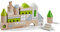 HABA 305456 - Bausteine Coburg, 28-teiliges Baustein-Set zum Bauen von Stadtkulissen, Holzbausteine in unterschiedlichen Formen und Farben, Spielzeug ab 18 Monaten
