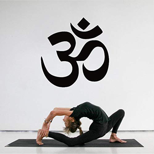 57 X 60 Cm Yoga Logo Wandtattoo Buddha Wandaufkleber Abnehmbarer Mandala Hinduismus Ganesha Wandbild Home Gym Dekor Wandaufkleber