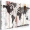 decomonkey Bilder Weltkarte 120x80 cm 1 Teilig Leinwandbilder Bild auf Leinwand Vlies Wandbild Kunstdruck Wanddeko Wand Wohnzimmer Wanddekoration Deko Landkarte Welt Holz
