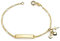 MATERIA Gravur Armband Kinder gold - 925 Sterling-Silber vergoldet Glaube Liebe Hoffnung SA-133-ohne Gravur
