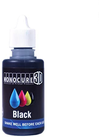 Monocure 3D 3DP-3777BK CMYK Pigment Farbe für DLP/SLA 3D Drucker Resin, Schwarz, 30ml
