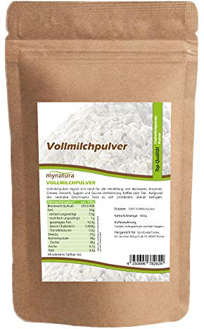 Mynatura Vollmilchpulver I Zum Backen und Kochen I Fein gemahlen I Frei von Zusatzstoffen und Konservierungsmitteln I Im wiederverschließbaren Beutel (2x 1000g)