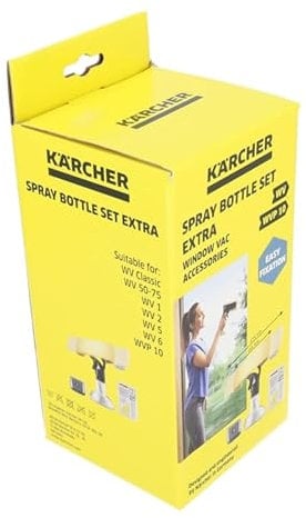 sparefixd for Karcher Window Vac Spray Bottle & Cloth Kit Plus Detergent