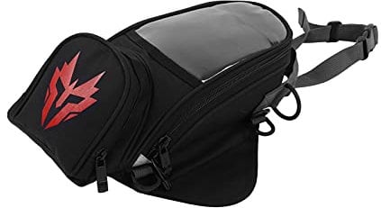 Aramox Tanktasche Motorrad, Motorrad Benzin Tanktasche Touchscreen Funktion Verstellbarer Riemen Wasserdichtes Oxford Gewebe Universal(rot)