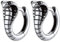ChicSilver 925 Kobra Ohrstecker Punk Stil Damen Herren Schlange Ohrring Creolen Ohrstecker mit Geschenkebox für Valentinstag Geburtstag
