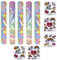 Einhorn Schnapparmband Sticker Set - Knickarmbänder und Aufkleber Unicorn 5er Set | Klatscharmband für Mädchen Kindergeburtstag Mitgebsel | Armband als Kinderparty Giveaway Gastgeschenk (5x Einhorn)