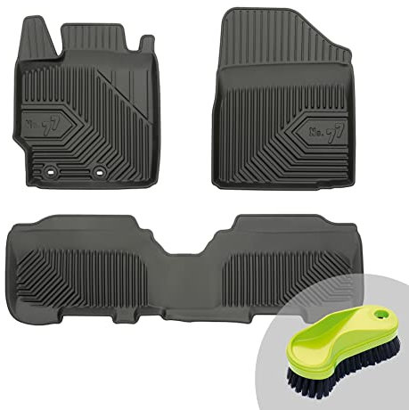 FROGUM No.77 Gummimatten Ganzjahresset von Auto Fußmatten Autofussmatten für Toyota Yaris II 2005-2011 | Langlebiges TPE Material