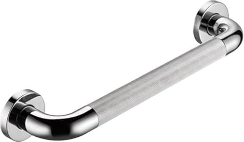 Achilles Griff für Bad & Dusche - Sicherheitsgriff - Toilettenhalterung - Griff für Badewanne oder Dusche (30 cm, Silber Pro)