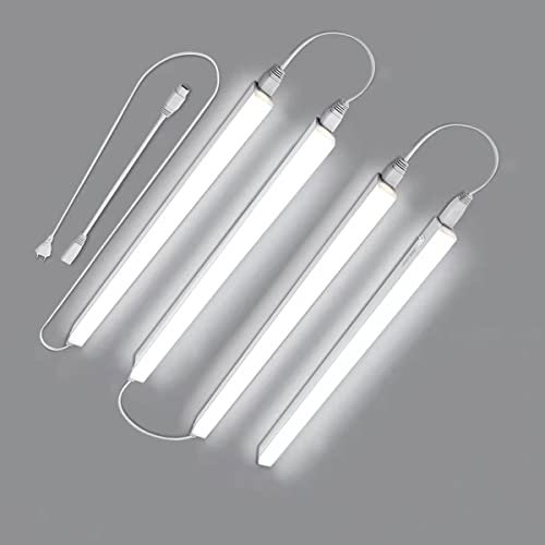 BELOEE 4x Luz LED Cocina, 30CM Conectable Regleta LED, 4000K Tubo LED, 4W Luz de Techo LED, Iluminación Empotrada para Cocina, Bar, Escaleras, Tocador, Guardarropa, Banco de Trabajo, Taller