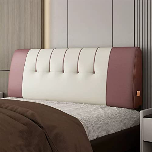 Kopfteilkissen Aus Leder Wandkissen Große Nackenrolle Lesekissen Lendenpolster Bettrückenlehne Atmungsaktiv Abnehmbarer Bezug Für Tagesbett, Etagenbett,B,with headboard 53/135cm