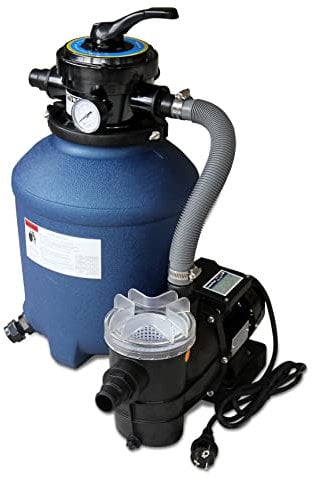 Chillroi® Poolfilteranlage bestehend aus Sandfilter Poolfilter Teichfilter für Filterbetrieb 4,5m³/h und 9m³/h (9m³/h im Filterbetrieb)