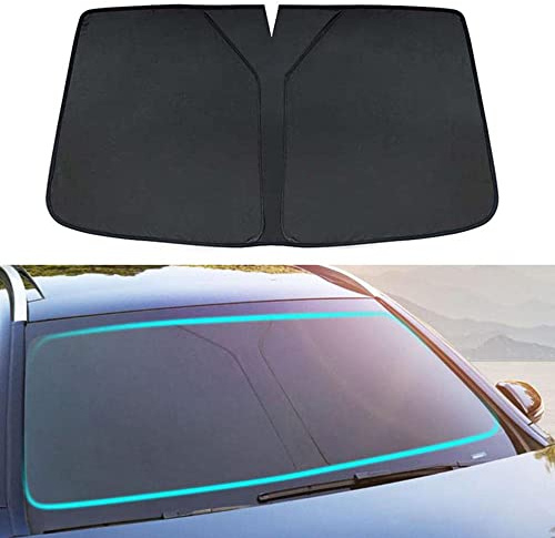 NEEDBUY Coche Lunas Delanteras Parasoles para BMW 5 Series F10 2011-2016 Plegable Resistir a Los Rayos UV Protector Accesorios,A-Black