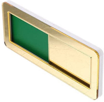 MAGICLULU Privacy Sign Office Door Signs Glossy Surface Blank Vacant Occupied Sign for Meeting Room Slider Door Indicator Sign Tells Whether Room Vacant or Occupied 3.9 x 1.6in(Gold)