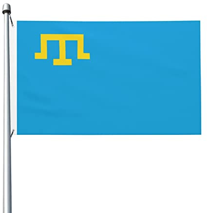 Flagge des krimtatarischen Volkes, 90 x 150 cm, für den Außenbereich, Dekoration, leichtes Banner, für Zuhause, Party, Hof, 3 x 5 Flaggen