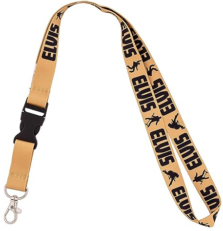 Desert Cactus Elvis Presley Lanyard with Snap Buckle (B) | Officially Licensed Elvis Presley Lanyard Detachable Breakaway ID Badge Car Keys Holder Merchandise
