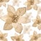 WILLBOND 36 Stück 3 Größen Glitzer Weihnachtsblumen Künstliche Weihnachtsstern Blumen Weihnachtsbaum Blumenschmuck Glitzernde Weihnachtsbaum Blumen für Weihnachten Neujahr (3/4/ 6 Zoll, Champagner)