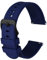 Anbeer Silikon Uhrenarmbänder für Herren Damen,18mm Ersatzarmband aus Gummi mit Schnellverschluss, Extra Lang,Blau mit Schwarze Schnalle
