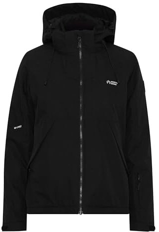 NORTH BEND NBOctasia Damen Skijacke wasserdicht winddicht atmungsaktiv Winterjacke mit Wassersäule 10000mm W-PRO Wetterschutzsystem, Größe:40, Farbe:Black (1001)