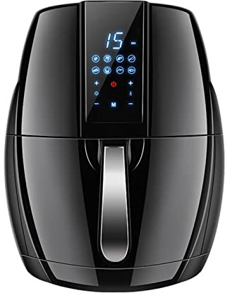 Digital Air Fryer, 6L Large Airfryer Oven with 8 Presets, Electric Hot Oven Oilless Cooker with LED Touch Screen, Nonstick Basket, Dishwasher Safe, Auto Shut Off,Black (Black) needed Efficency